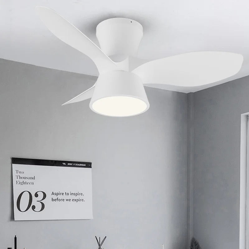 Modern Ventilation Fans 32 Inch 3 Blades With Remote Control Ceiling Light Household Office Ceiling Fan