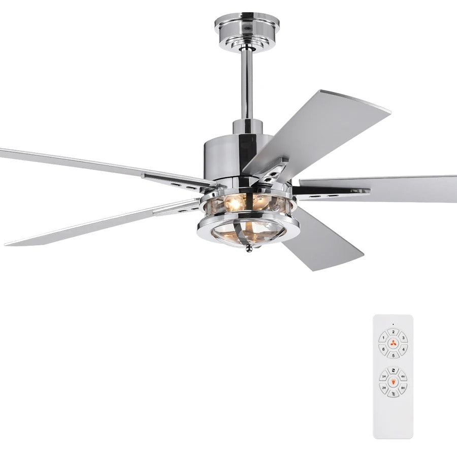 Modern Ceiling Fan Remote Control 52 Inch Ventilation Fan Indoor Dining Room Ceiling Fan With Light