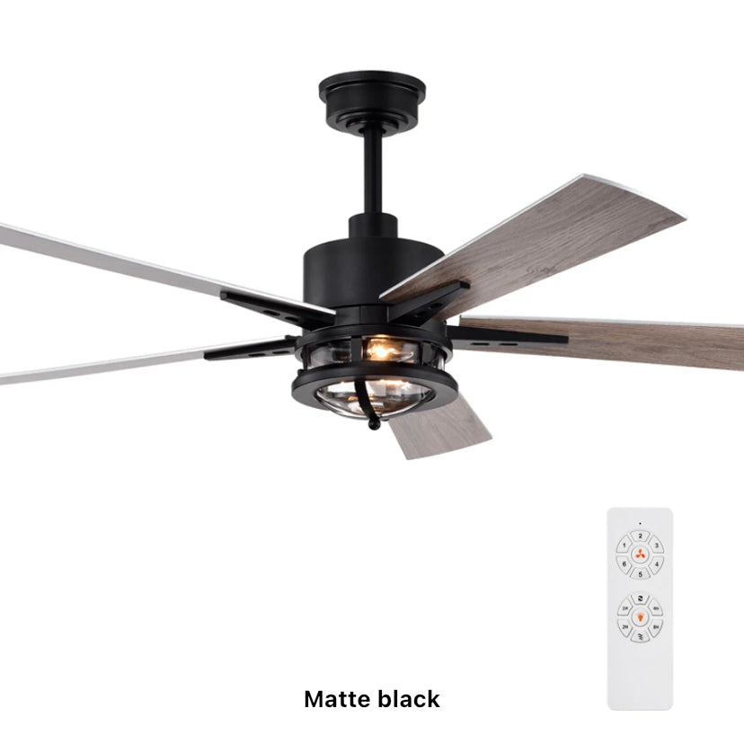 Modern Ceiling Fan Remote Control 52 Inch Ventilation Fan Indoor Dining Room Ceiling Fan With Light