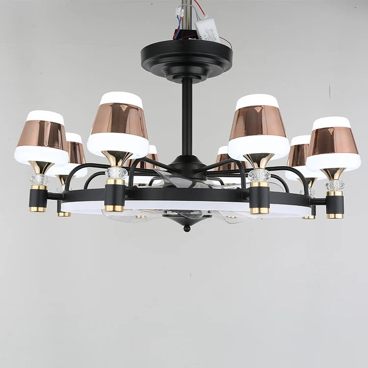 Vintage Ventilation Fans European High Quality Living Room, Bedroom Ceiling Fan Indoor LED Ceiling Fan Light