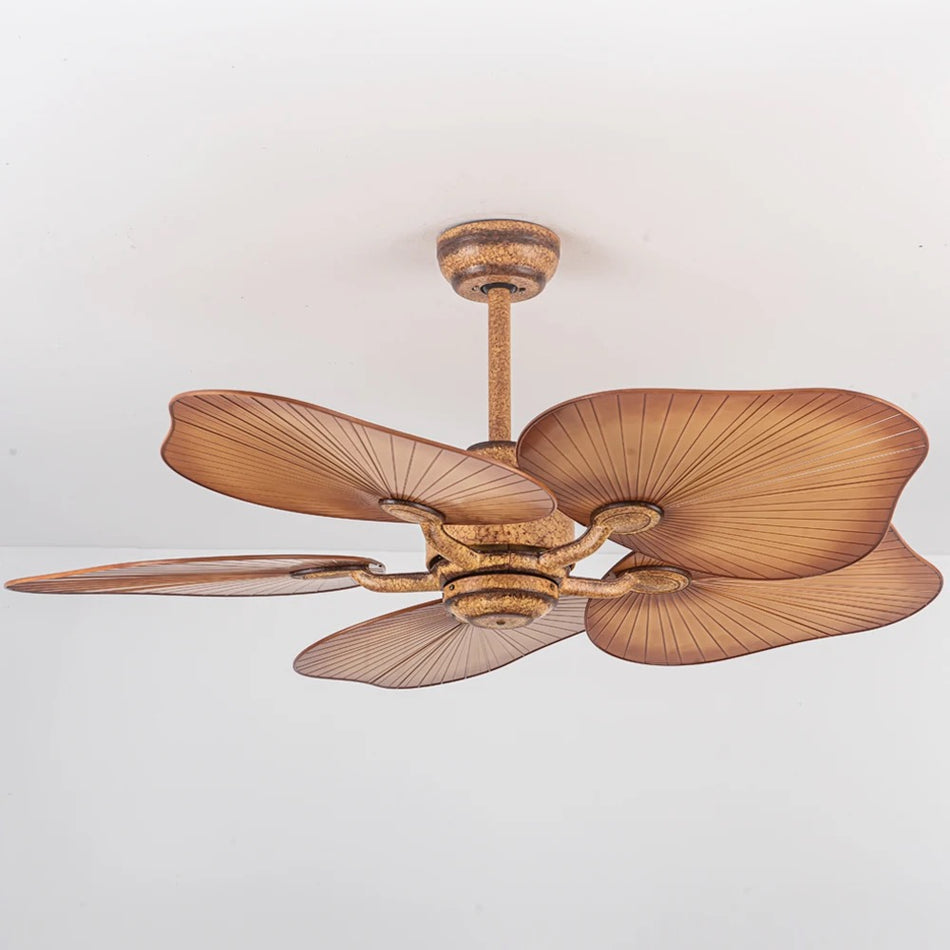 Vintage Ventilation Fans 52 Inch Palm Leaf American Style Home, Hotel Ceiling Fan Light
