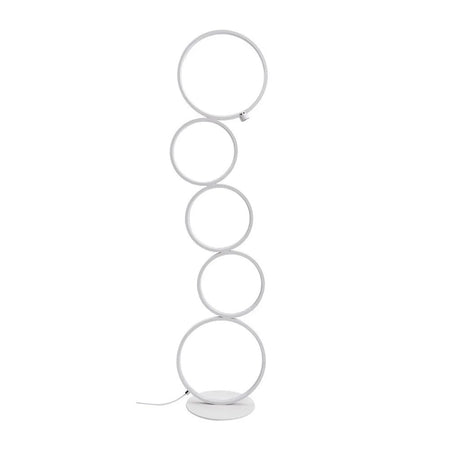 Modern Floor Lamp Five Circles Rings Touch Dimming Living Room, Bedroom Lights