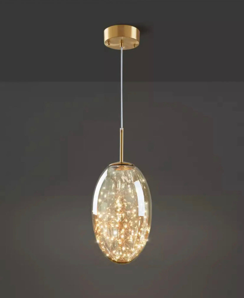 Modern Pendant Light Nordic Luxury Art Copper Glass Bedroom Bedside Bar Restaurant Lights