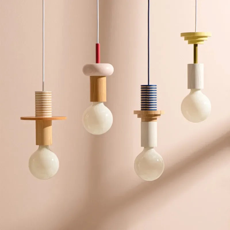 Modern Pendant Light Wood LED Nordic Home Decor Hanging Lights