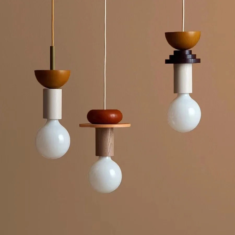 Modern Pendant Light Wood LED Nordic Home Decor Hanging Lights