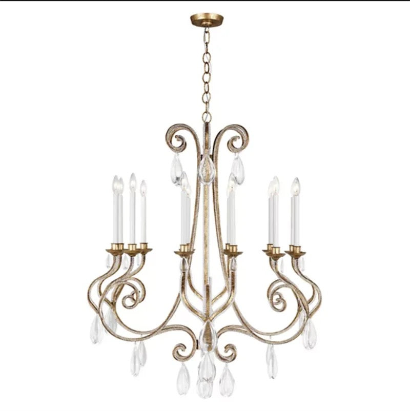 Modern Chandelier Rustic Iron Led American Home, Farm Living, Dining Room Crystal Light s