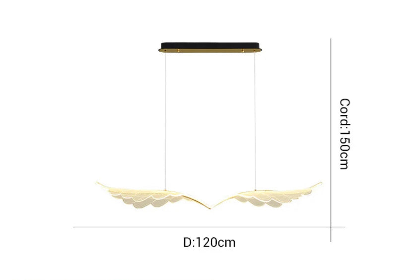 Modern Pendant Light Designer LED Acrylic Long Wing Chandelier Hanging Dining Room Lights