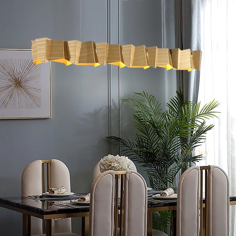 Modern Pendant Light Luxury Gold Linear Dining, Hotel, Villa, Restaurants Lights