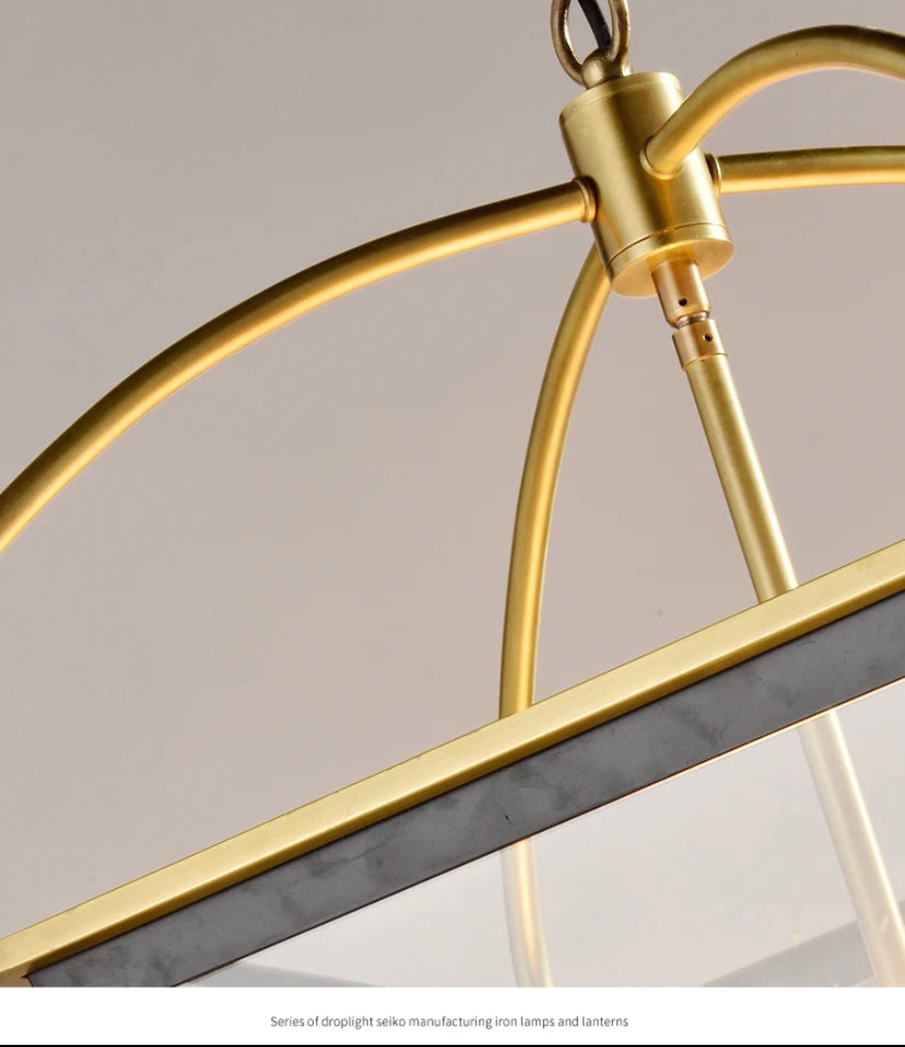 Antique Pendant Light Creative Design Brass Cage Hanging Lamp Kitchen Dining Room Lights