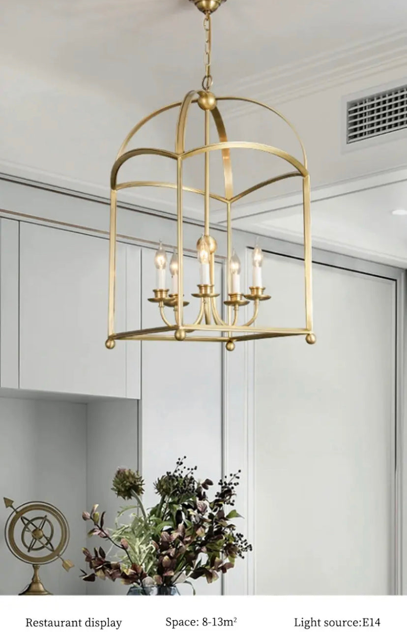 Vintage Pendant Light Brass Gold Hotel, Home Lobby, Bedroom, Kitchen Luxury Lights