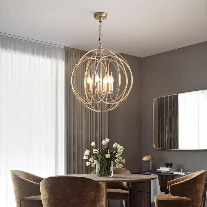 Modern Pendant Light American Design Iron Ball Deco Living, Dining Room Kitchen Lights