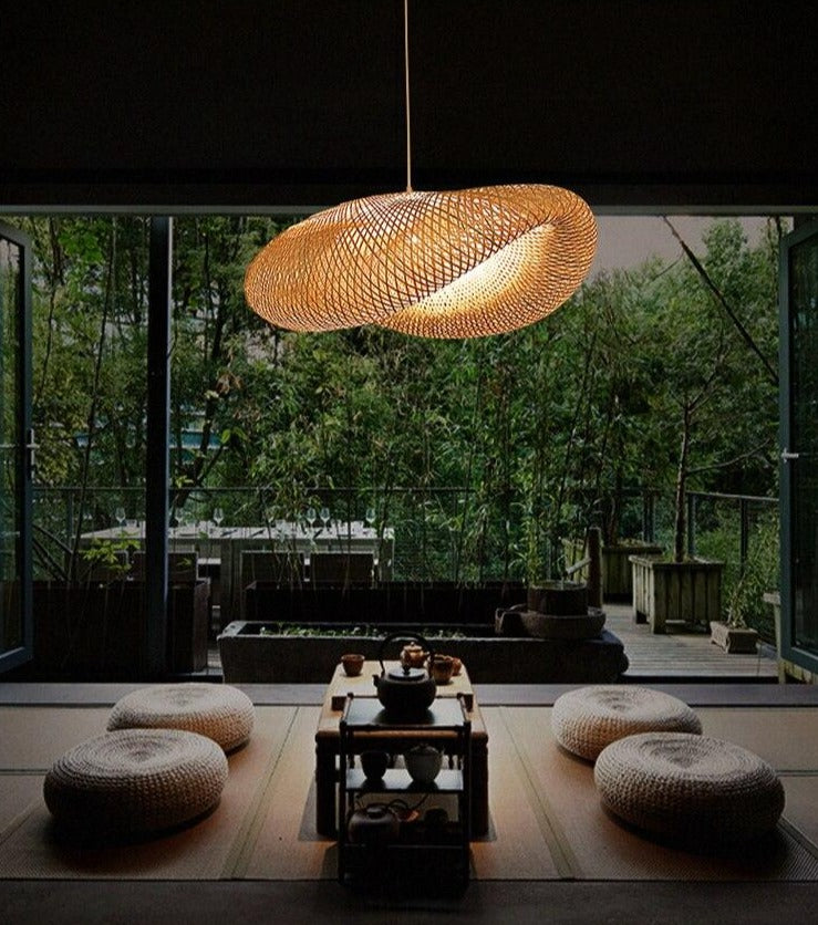 Modern Bamboo Pendant Lights for Living Room 