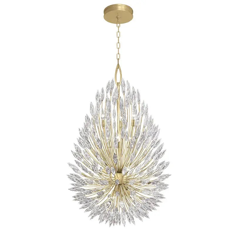 Lámpara de diseño de lujo de cristal dorado nórdico para el hogar, sala de estar del hotel, luces para el comedor 